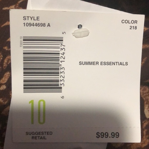 Liz Claiborne Summer Dress In Amimal Print, NWT!! - Picture 10 of 10